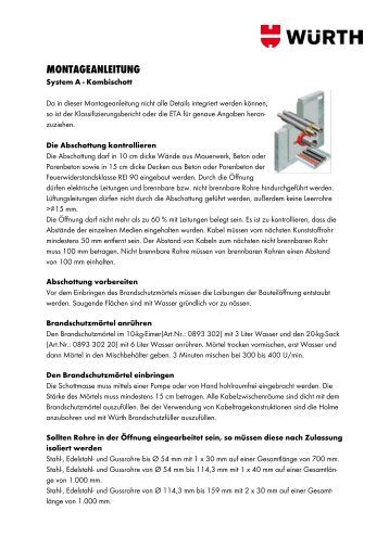 Montageanleitung System A - Würth