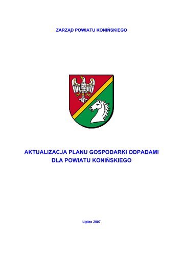 aktualizacja planu gospodarki odpadami dla ... - Powiat koniński