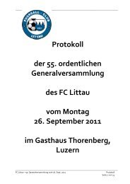 Protokoll 55.GV 2011 - FC Littau