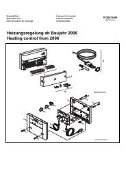 Heizungsregelung ab Baujahr 2006 Heating control from ... - Junkers