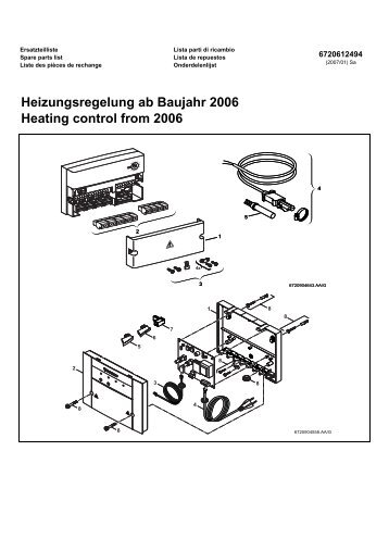 Heizungsregelung ab Baujahr 2006 Heating control from ... - Junkers