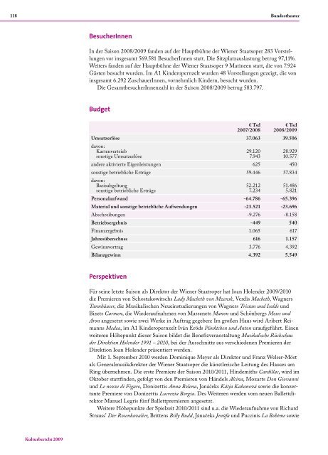 Kulturbericht 2009 - Bundesministerium für Unterricht, Kunst und ...