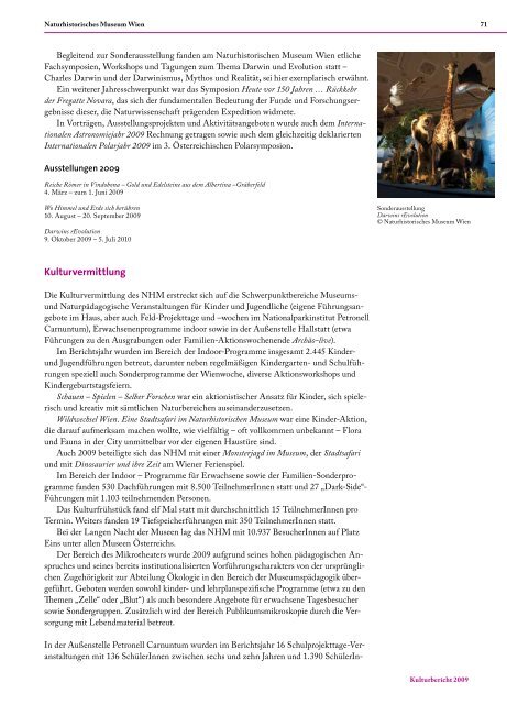 Kulturbericht 2009 - Bundesministerium für Unterricht, Kunst und ...