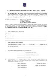 academic referee's confidential appraisal form - University of Ghana