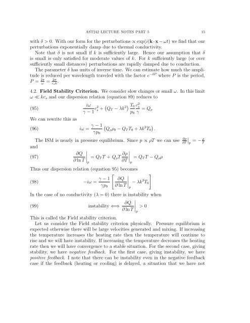 AST242 LECTURE NOTES PART 5 Contents 1. Waves and ...