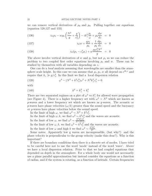 AST242 LECTURE NOTES PART 5 Contents 1. Waves and ...