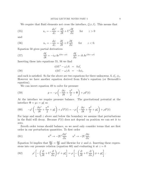 AST242 LECTURE NOTES PART 5 Contents 1. Waves and ...