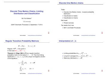 Discrete Time Markov Chains, Limiting Distribution and Classification