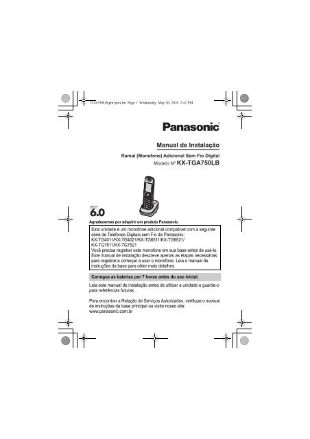 KX-TGA750LBB.pdf - Panasonic