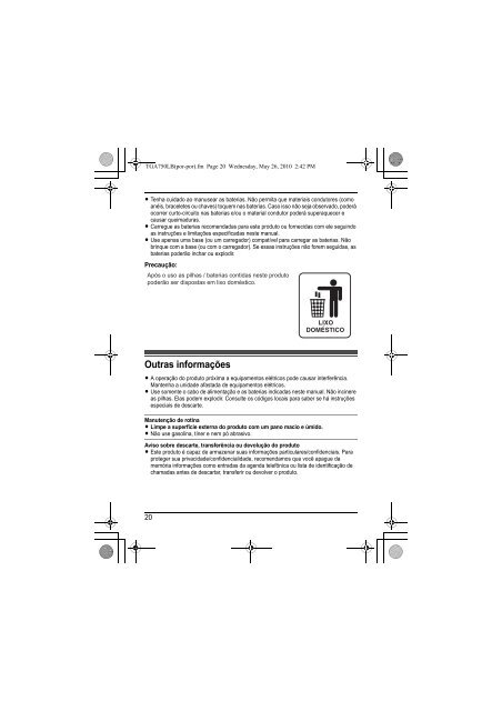 KX-TGA750LBB.pdf - Panasonic