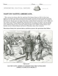 Native American Indian Political Cartoon - White Plains Public Schools