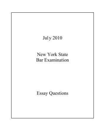 Ny bar exam essays 2012