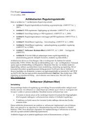 Artikkelserien Reguleringsteknikk Softsensor (Kalman ... - TechTeach
