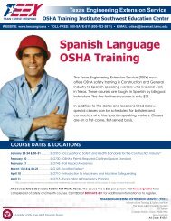 Spanish Language OSHA Training - Texas Engineering Extension ...