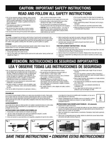 INSTRUCCIONES DE SEGURIDAD IMPORTANTES - Home Depot