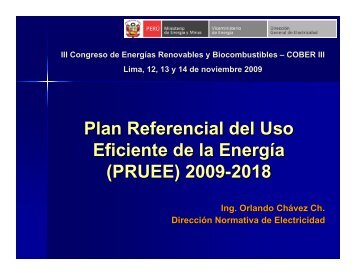 Plan Referencial del Uso Eficiente de la EnergÃ­a (PRUEE ... - Fonam