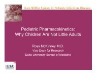 Pediatric Pharmacokinetics - Duke Pediatrics Intranet