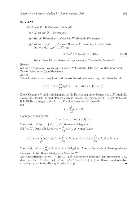 Lineare Algebra und Analytische Geometrie