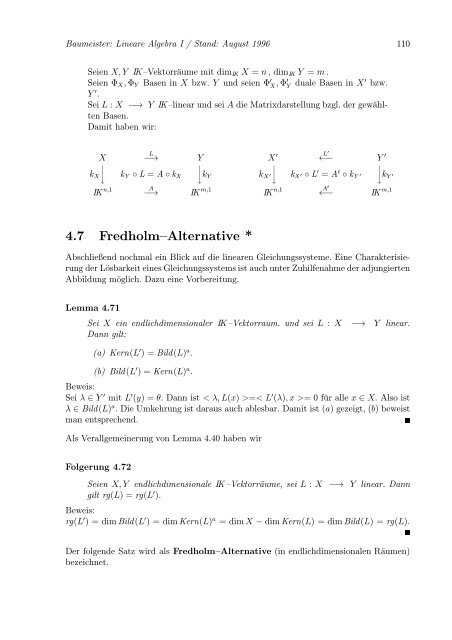 Lineare Algebra und Analytische Geometrie