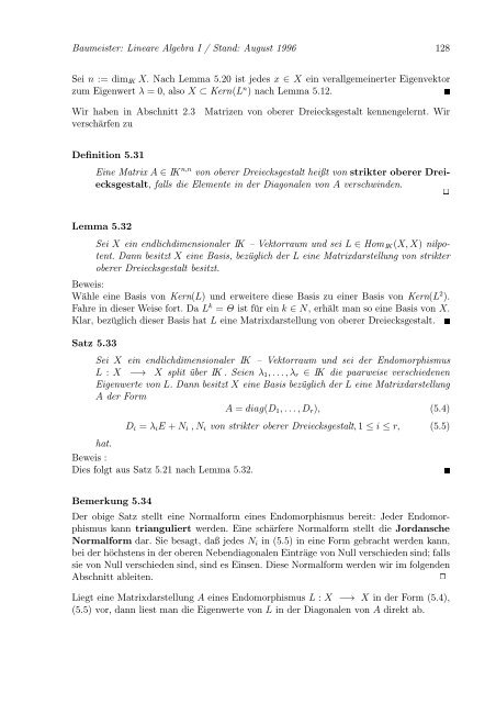 Lineare Algebra und Analytische Geometrie