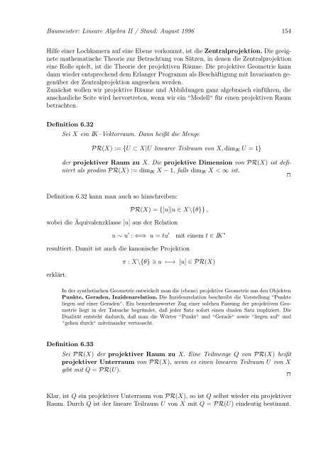 Lineare Algebra und Analytische Geometrie