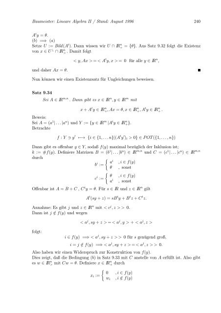 Lineare Algebra und Analytische Geometrie