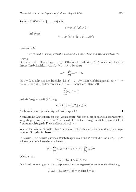 Lineare Algebra und Analytische Geometrie