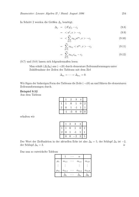 Lineare Algebra und Analytische Geometrie