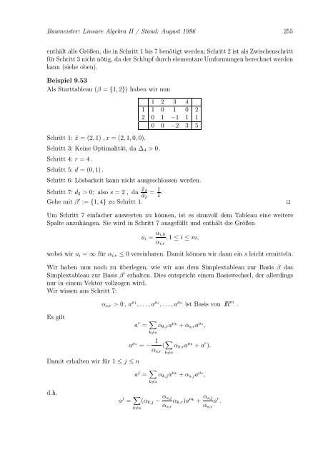 Lineare Algebra und Analytische Geometrie