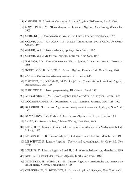 Lineare Algebra und Analytische Geometrie