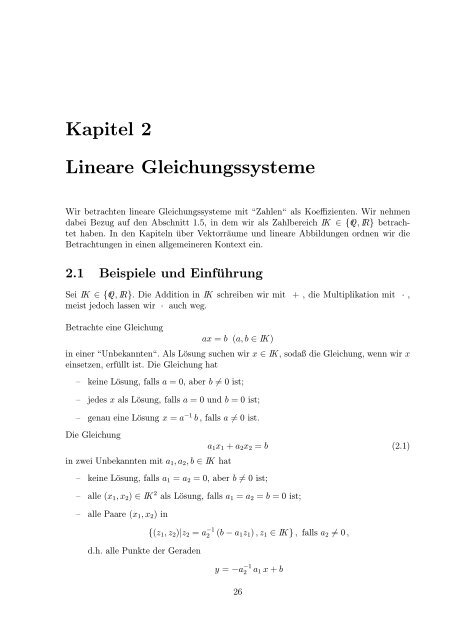 Lineare Algebra und Analytische Geometrie