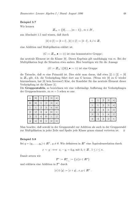 Lineare Algebra und Analytische Geometrie