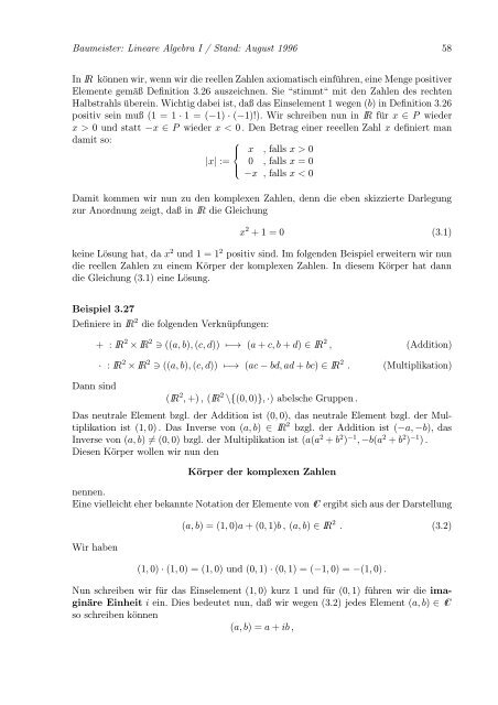 Lineare Algebra und Analytische Geometrie