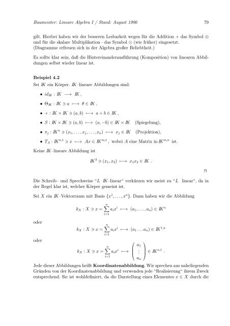 Lineare Algebra und Analytische Geometrie