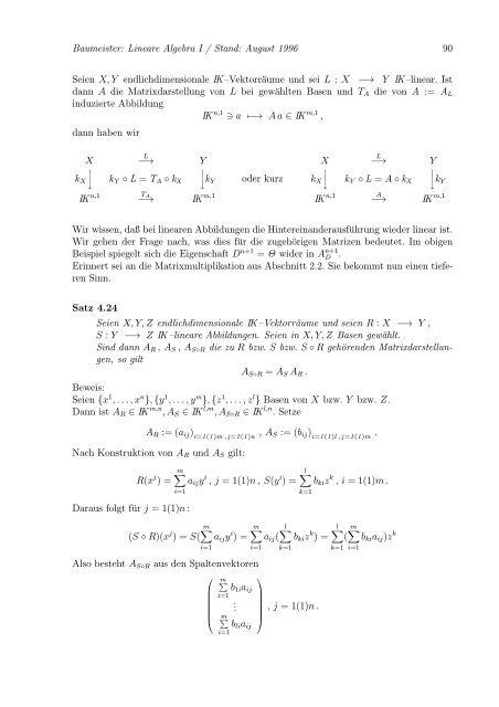 Lineare Algebra und Analytische Geometrie