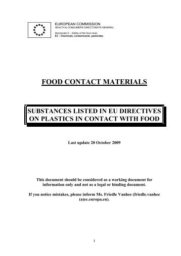 food contact materials - European Commission - Europa