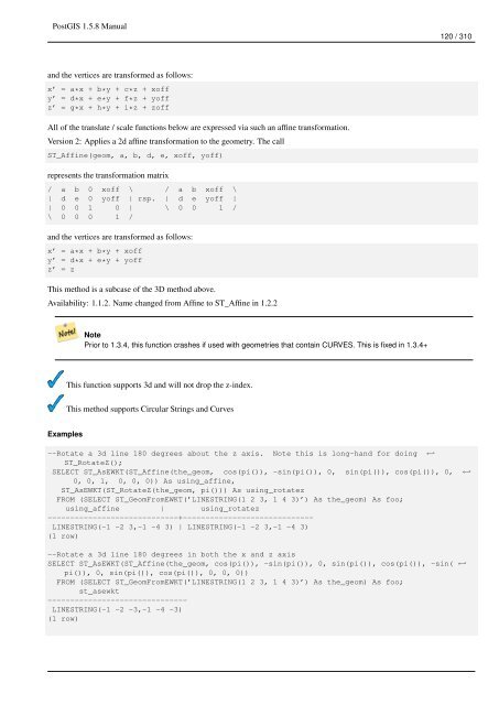 PostGIS 1.5.8 Manual - Fedora Project Packages GIT repositories