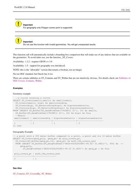 PostGIS 1.5.8 Manual - Fedora Project Packages GIT repositories