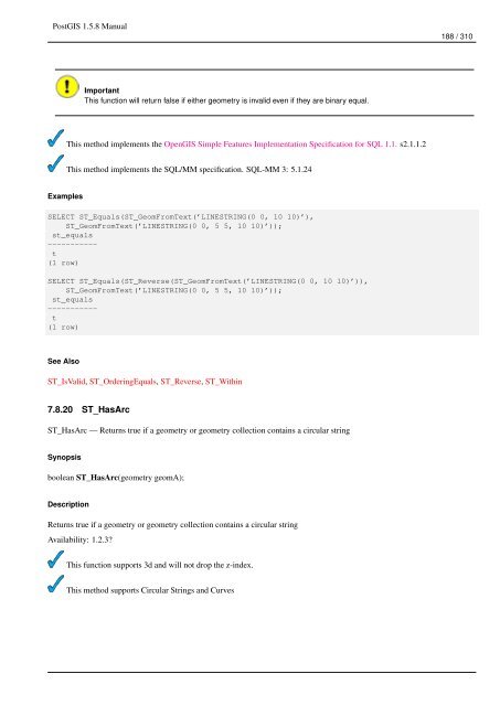 PostGIS 1.5.8 Manual - Fedora Project Packages GIT repositories