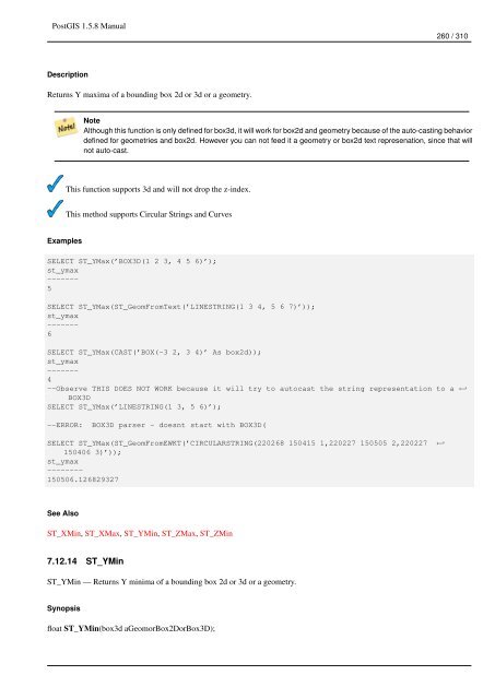 PostGIS 1.5.8 Manual - Fedora Project Packages GIT repositories