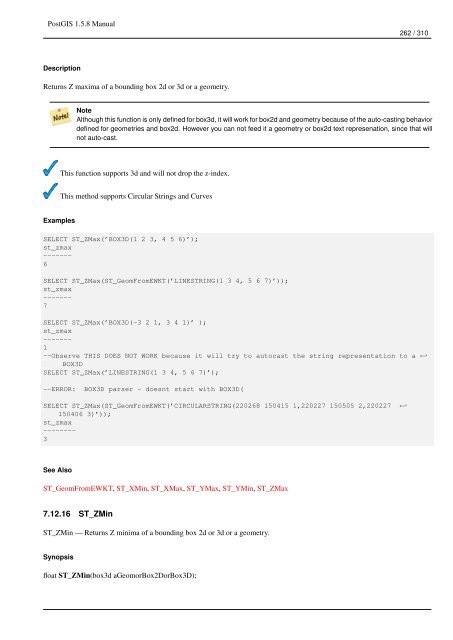 PostGIS 1.5.8 Manual - Fedora Project Packages GIT repositories