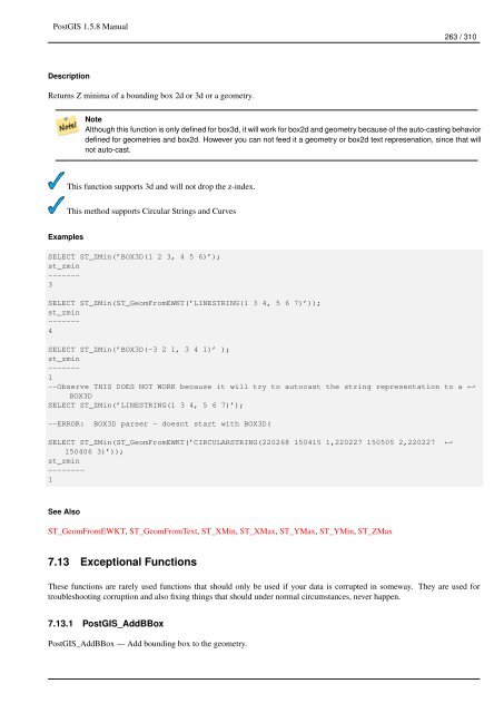 PostGIS 1.5.8 Manual - Fedora Project Packages GIT repositories