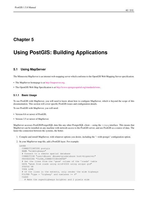 PostGIS 1.5.8 Manual - Fedora Project Packages GIT repositories