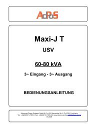 T100 Series 2-15kVA User Manual - AdPoS USV