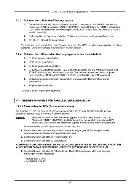 T100 Series 2-15kVA User Manual - AdPoS USV