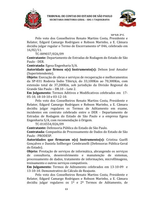 ata da 16Âª sessÃ£o ordinÃ¡ria da segunda cÃ¢mara, realizada em 31 ...