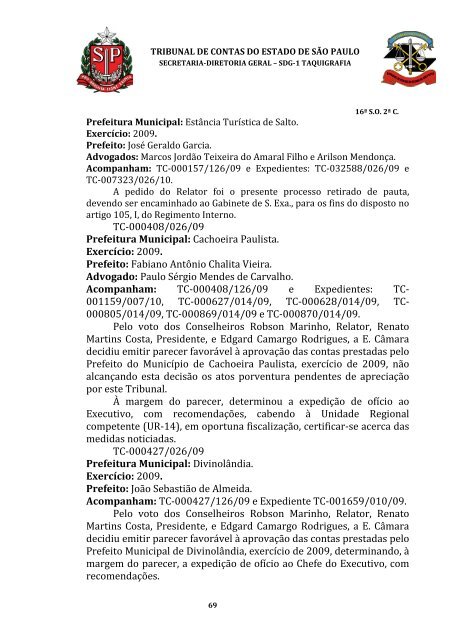 ata da 16Âª sessÃ£o ordinÃ¡ria da segunda cÃ¢mara, realizada em 31 ...