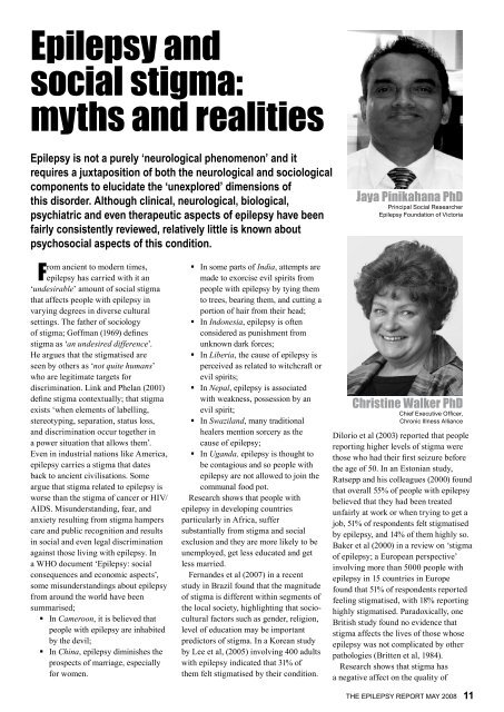 May 2008 - Epilepsy Australia