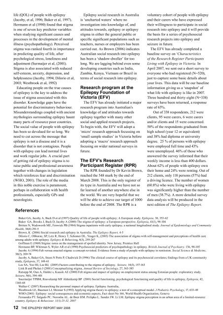 May 2008 - Epilepsy Australia
