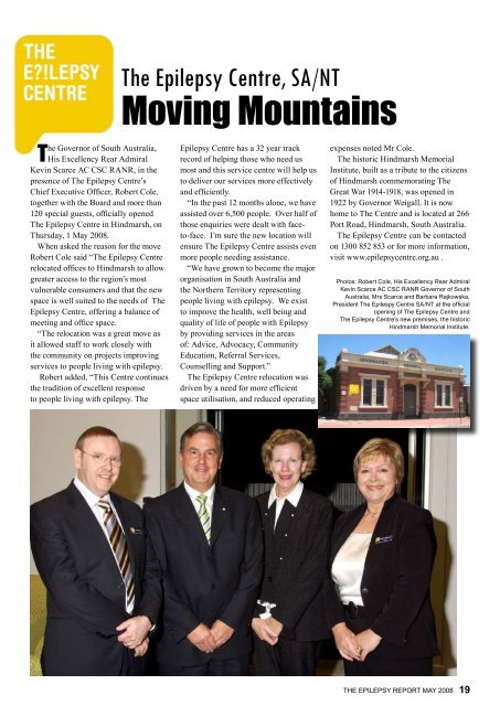 May 2008 - Epilepsy Australia